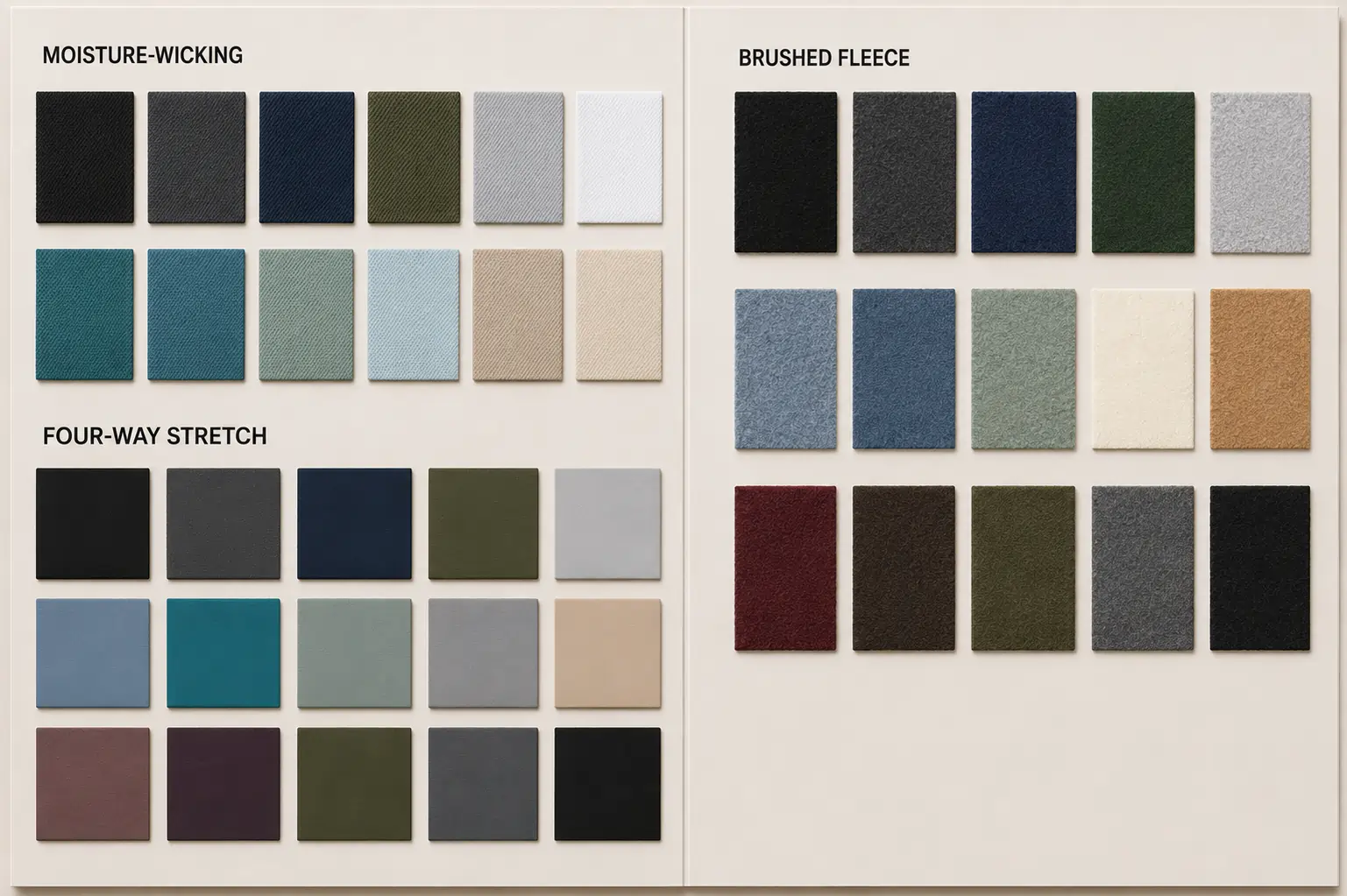 Performance fabric sample